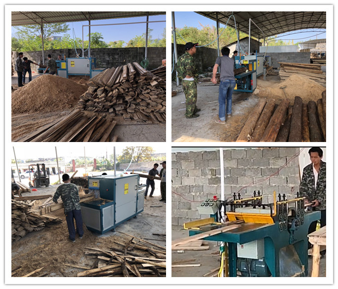 2018年10月原木多片鋸、清邊機(jī)在廣西桂林現(xiàn)場(chǎng)工作圖