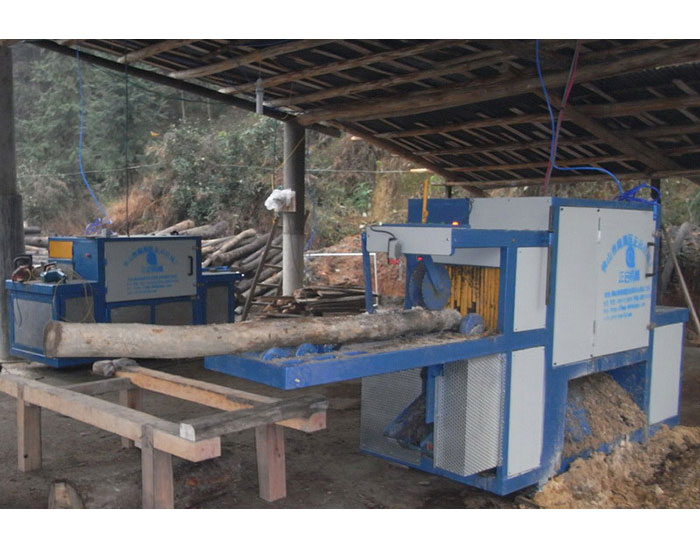 湖南省-韶陽(yáng)市-圓木-方木-多片鋸加工現(xiàn)場(chǎng)