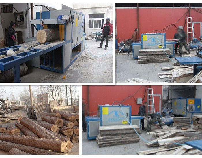 原木多片鋸-多片鋸-圓木多片鋸-河南鄭州市400型機加工現(xiàn)場